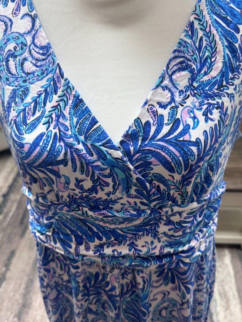 Lilly Pulitzer Sloane Maxi in Baja Blue Bird size XL - Picture 3 of 7